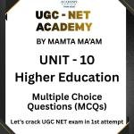 Unit 10 Higher EducationTopicwise Multiple choice questions (MCQs)